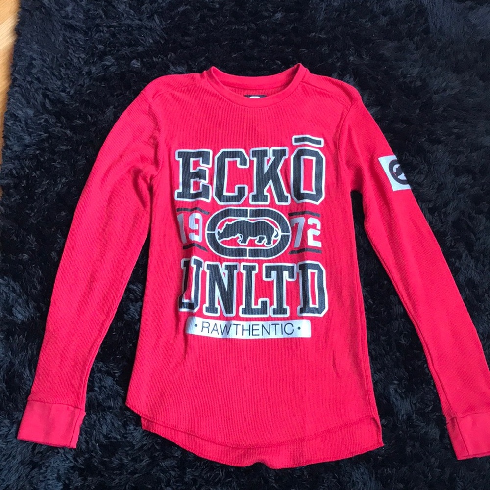 Red long sleeve shirt